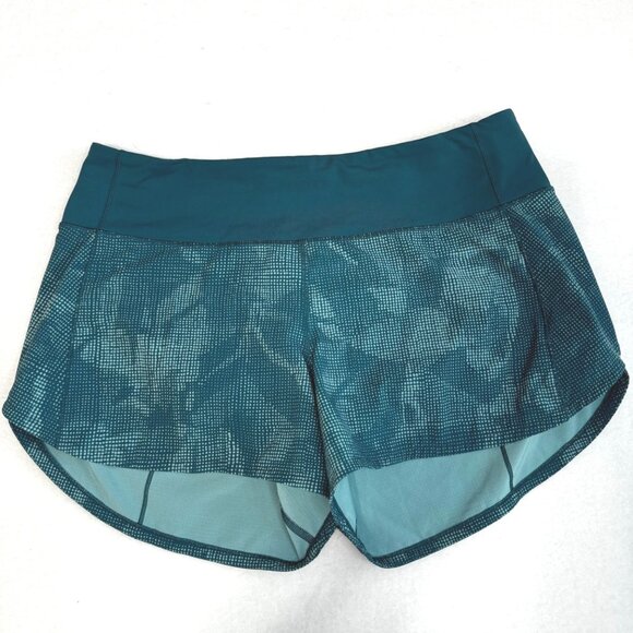 Lululemon Women's Shorts 8T Speed Up Running Athletic Wear 3in Teal - Picture 1 of 5